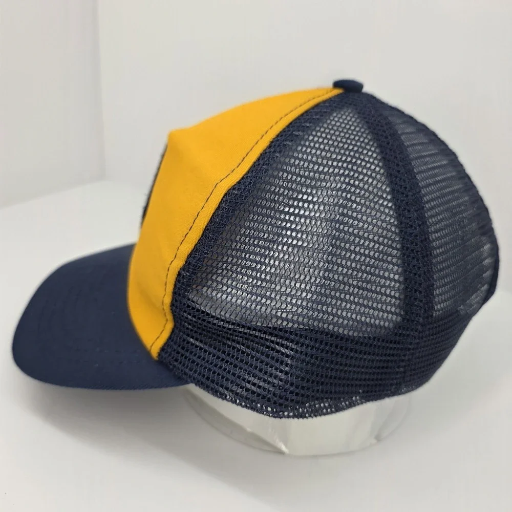 VTG Cub Scouts Wolves Trucker Hat USA Made Snapback Cap Blue Yellow Adjustable